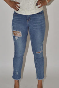 Cropped Bottom Jeans