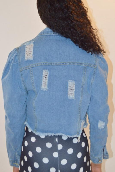 Lightly Puffed Denim Jacket
